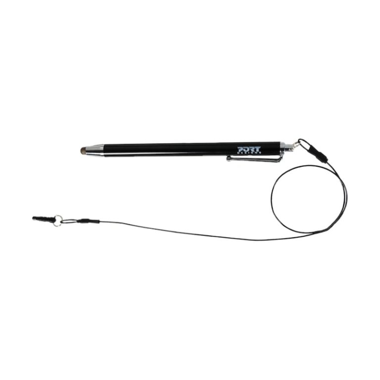 Port Designs Metallic Tip Stylus with 40cm Cable - Black Black