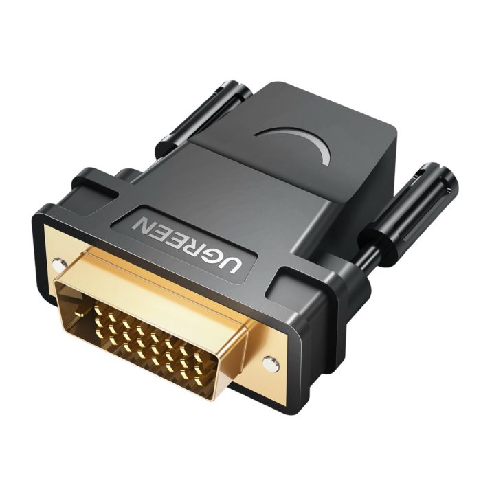UGREEN 20124-20124 DVI (24+1) Male to HDMI Female Adapter - Black Black