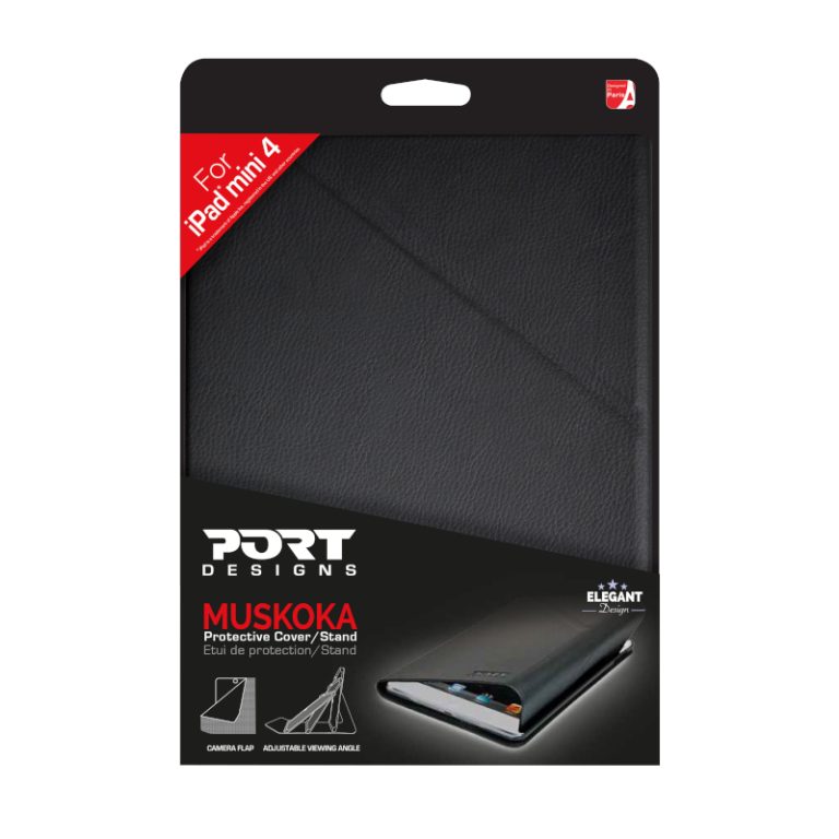 Port Designs Muskoka 4" Apple iPad ni 4 Tablet Case Black