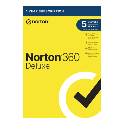 Norton 360 Deluxe 50GB - 5 Devices (Physical Package) -