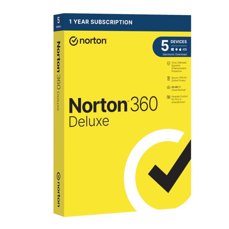 Norton 360 Deluxe (5 Device/Up to 50GB) Orange