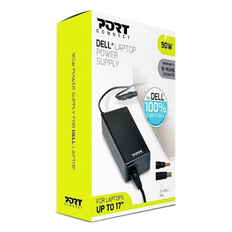 Port Connect 90W Notebook Adapter Dell Black
