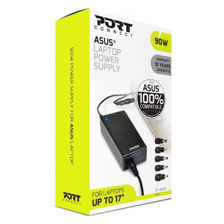 Port Connect 90W Notebooks Adapter Asus Black