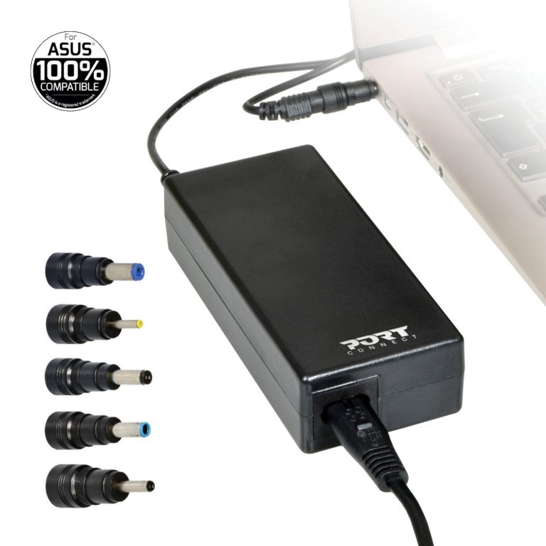 Port Connect 65W Notebook Adapter Asus Black