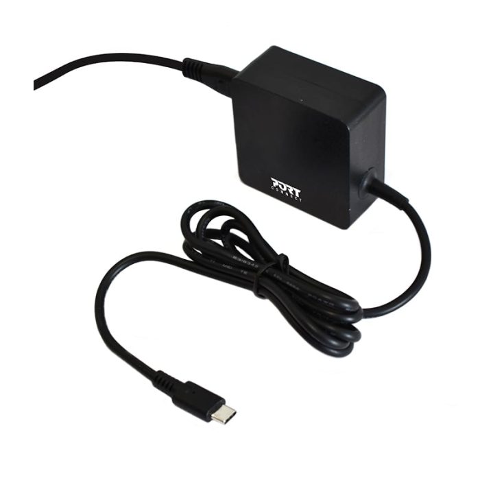 Port Connect 45W USB-C Notebook Adapter Black