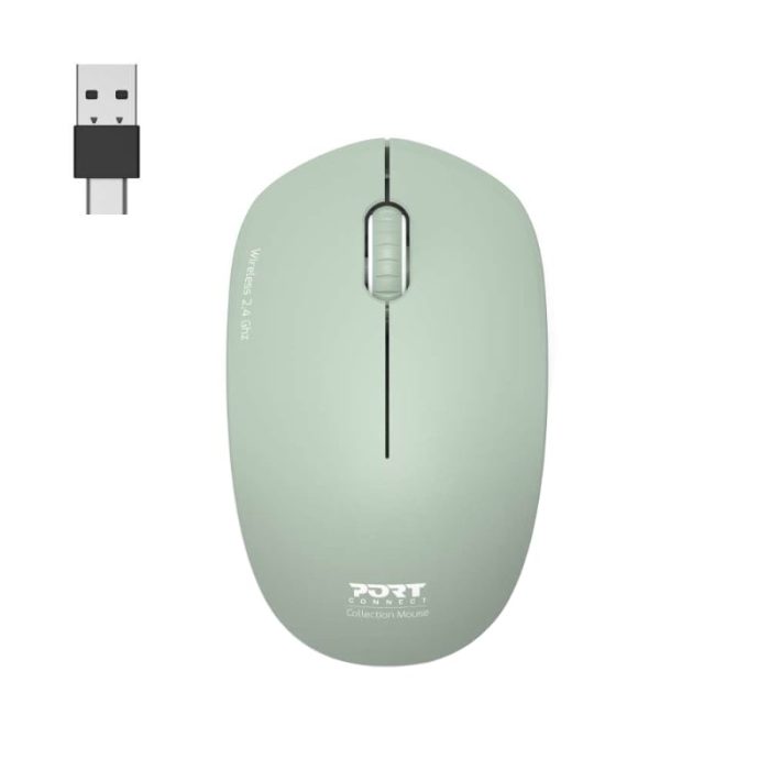 Port Connect MOUSE COLLECTION II WIRELESS Olive Olive