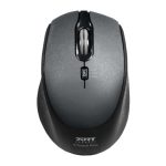 Port Wireless Silent 3600DPI 3 Button USB and Type-C Dongle Mouse - Black Black