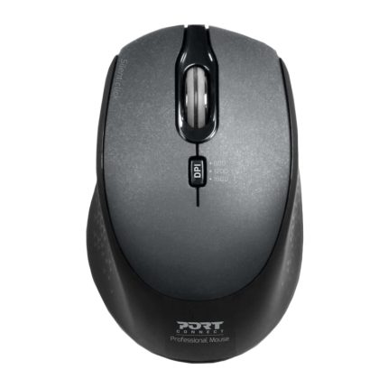 Port Wireless Silent 3600DPI 3 Button USB and Type-C Dongle Mouse - Black Black