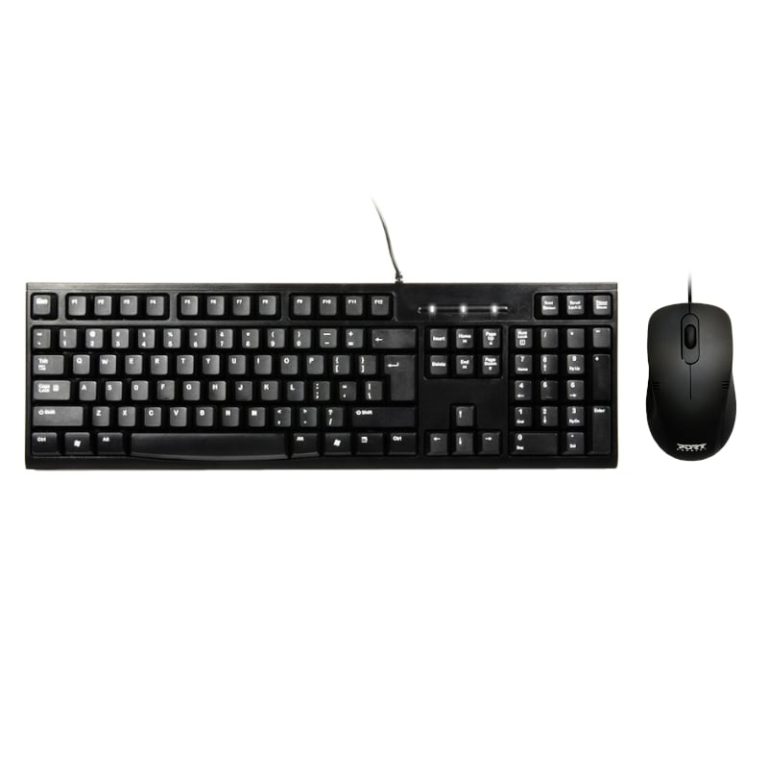 Port Design COMBO Wired Mouse + Keyboard - Black Black