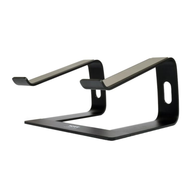 Port Connect Ergonomic 10-15.6" Aluminium Notebook Stand Black