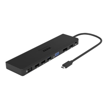 Port USB Type-C 1 x USB3.1|2 x USB 3.0|2 x USB 2.0|1 xHDMI-DP-VGA| Micro+SD Card Reader|1 x Mini DP|1 x RJ45|1 x Audio-Microphone| PD 100W -Black Black