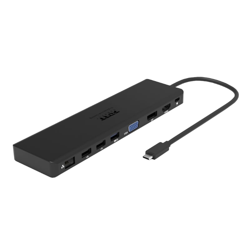 Port USB Type-C 1 x USB3.1|2 x USB 3.0|2 x USB 2.0|1 xHDMI-DP-VGA| Micro+SD Card Reader|1 x Mini DP|1 x RJ45|1 x Audio-Microphone| PD 100W -Black Black