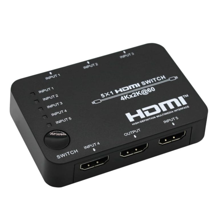 HDCVT SWITCH HDMI 2.0 5-1 Black