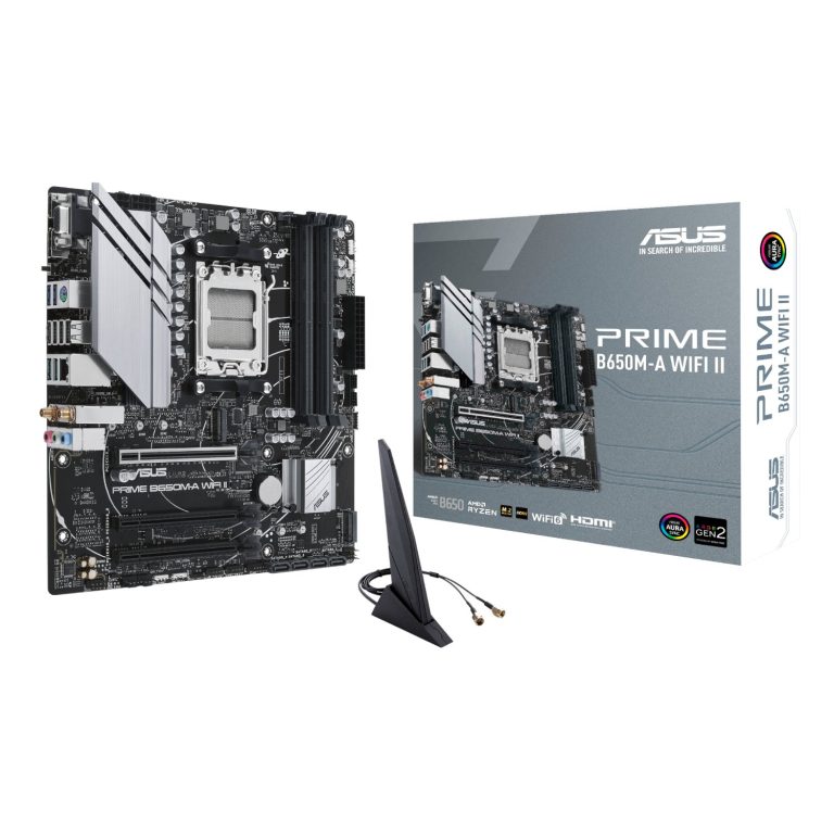 Asus PRIME B650M-A WIFI II M-ATX Gaming Motherboard Black/Grey