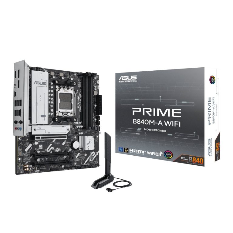 Asus PRIME B840M-A WIFI M-ATX Gaming Motherboard Black/Grey