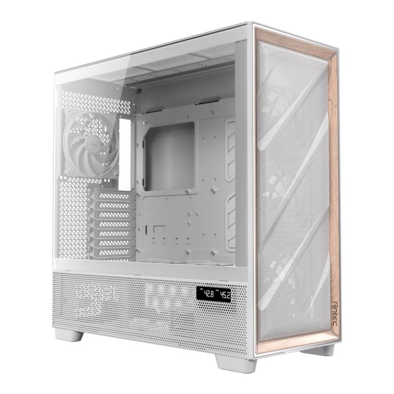 Antec FLUX PRO E-ATX Mid Tower Gaming Chassis – White White