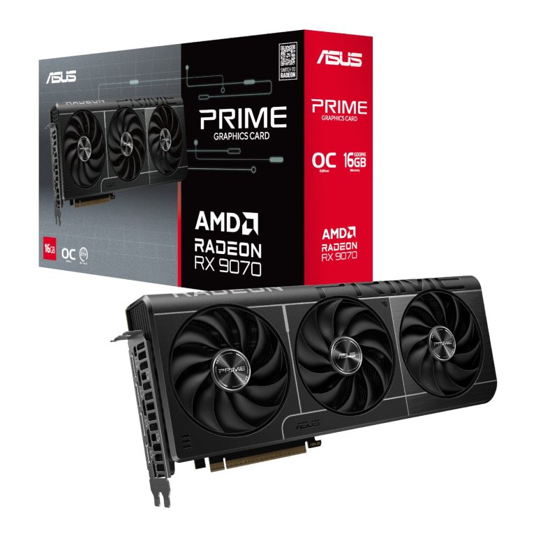 Asus Prime Radeon RX 9070 OC Edition 16GB GDDR6 Graphics Card Black