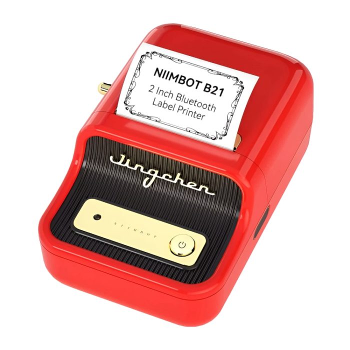 Niimbot B21 Portable Thermal Label Printer - Red Red
