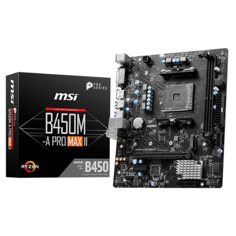 MSI B450M-APRO MAX II AMD AM4 MATX Gaming Motherboard -