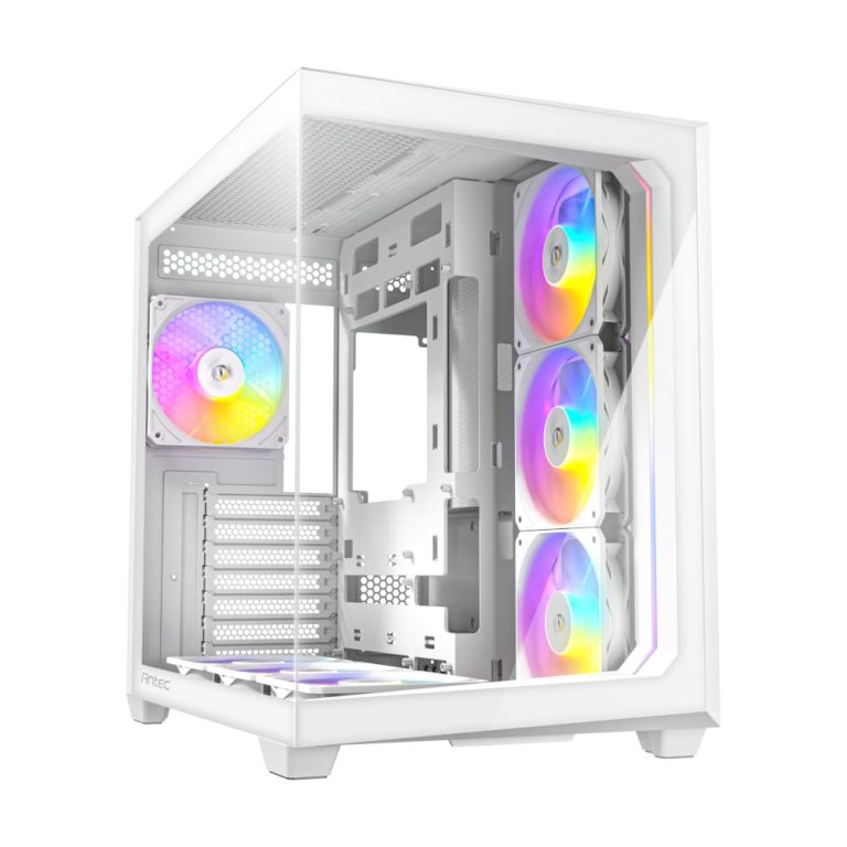 Antec C5 ARGB ATX DUAL Mid Tower Gaming Chassis – White White