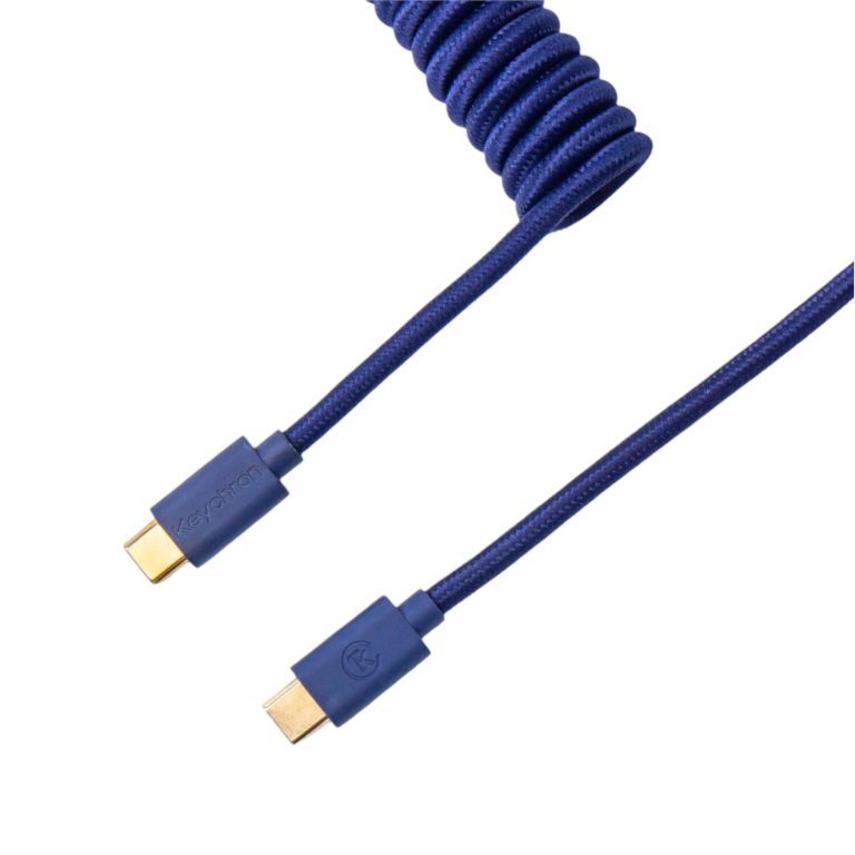 Keychron Coiled Aviator Blue Cable -