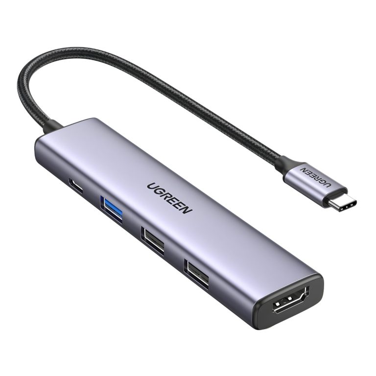 UGREEN Revodok 5-in-1 Type-C Hub | 4K HDMI | Type-C | USB3.0 | USB2.0 Silver
