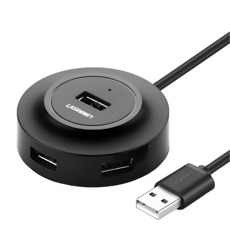 UGREEN 4-IN 1 USB 2.0 Hub (20777) - Black Black