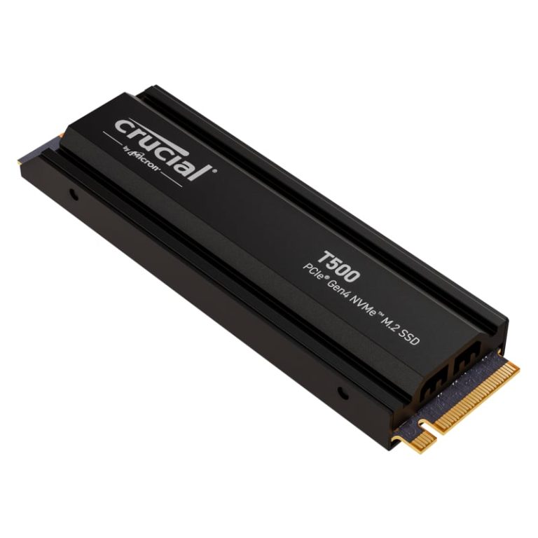 Crucial T500 1TB M.2 NVMe Gen4 with Heatsink NAND SSD -