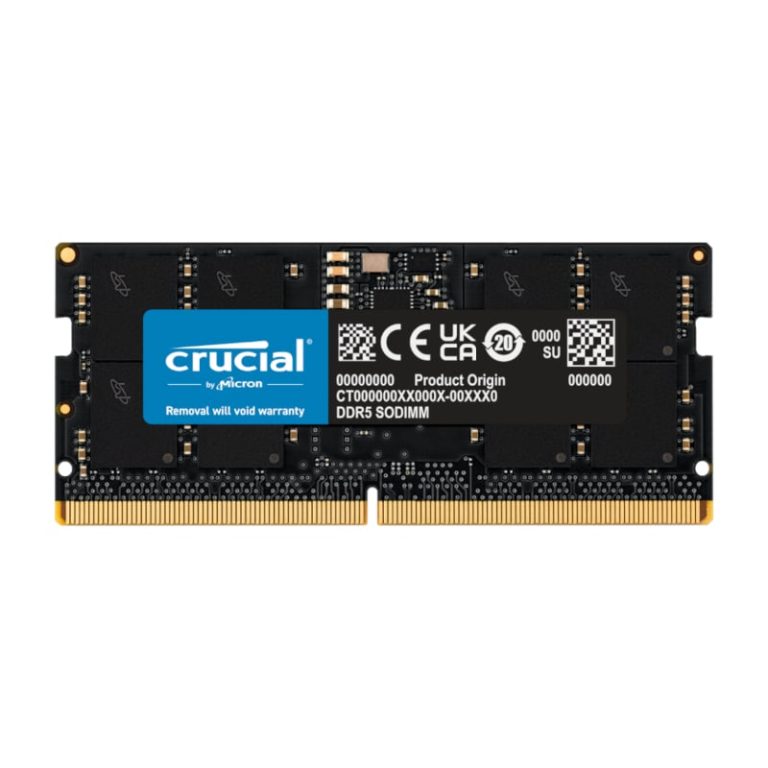 Crucial 16GB 5600MHz DDR5 SODIMM Notebook Memory Black