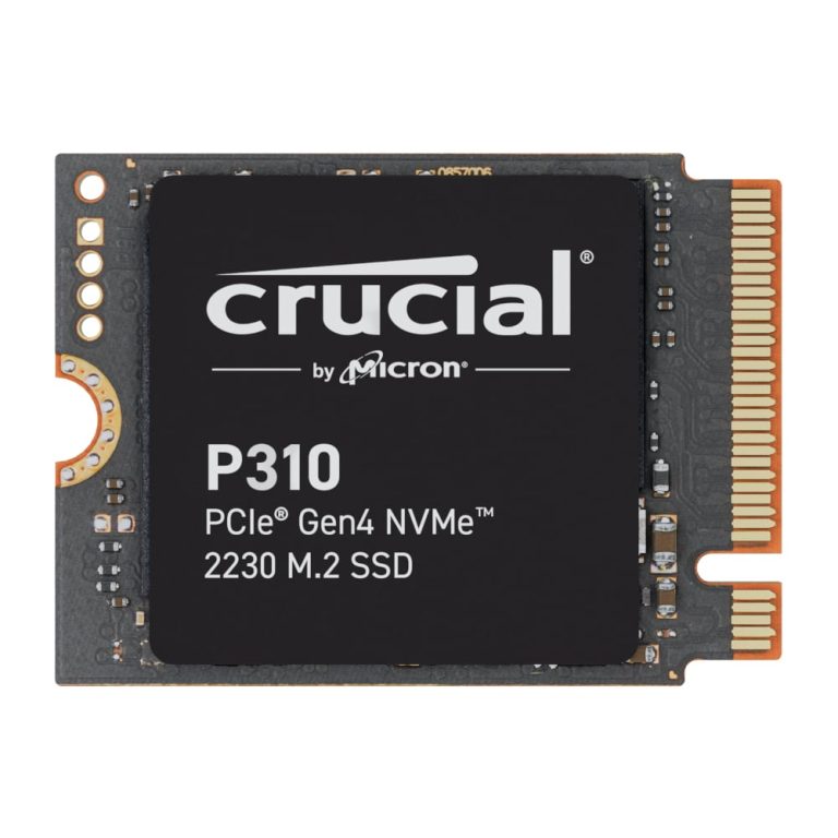 Crucial P310 2TB PCIe Gen4 2230 NVMe M.2 SSD Black