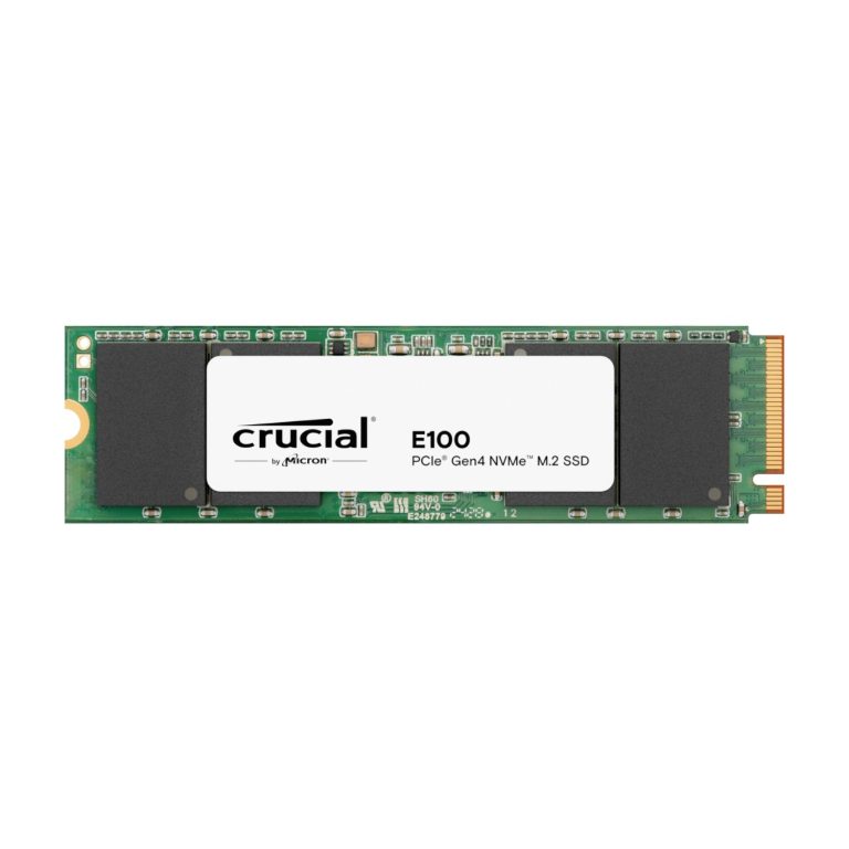 Crucial E100 1TB PCIe Gen4 2280 NVMe M.2 SSD Black
