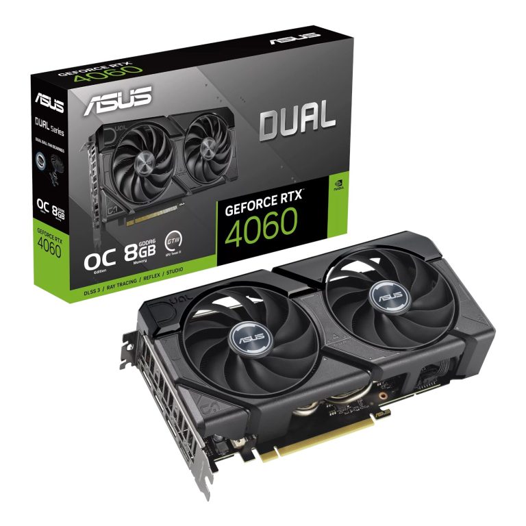 Asus Dual GeForce RTX 4060 EVO OC 8G GDDR6 Graphics Card Black