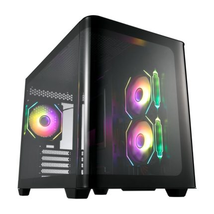FSP S380 ARGB M-ATX Mid Tower Gaming Chassis - Black Black