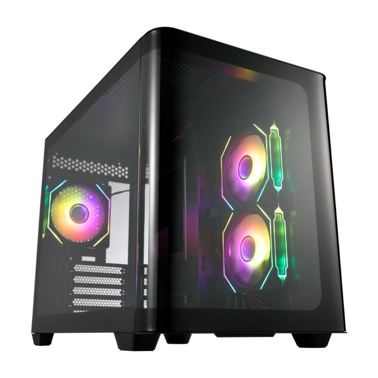 FSP S380 ARGB M-ATX Mid Tower Gaming Chassis - Black Black