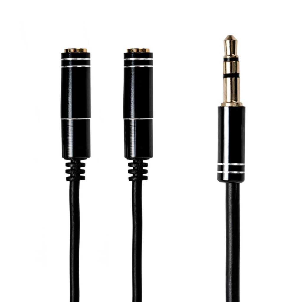 Gizzu 3-Pole Audio Splitter Cable - Black Black
