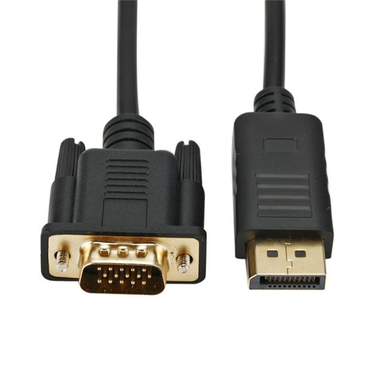 Gizzu 1080P DisplayPort to VGA Cable 1.8m Poly Black