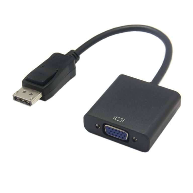 Gizzu 4K DisplayPort to VGA Active Adapter Poly Black