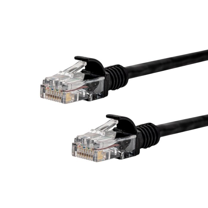 Gizzu Cat6 UTP Fly Lead Ethernet Network Cable 50cm – Black Black