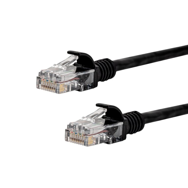 Gizzu Cat6 UTP Fly Lead Ethernet Network Cable 1m – Black Black