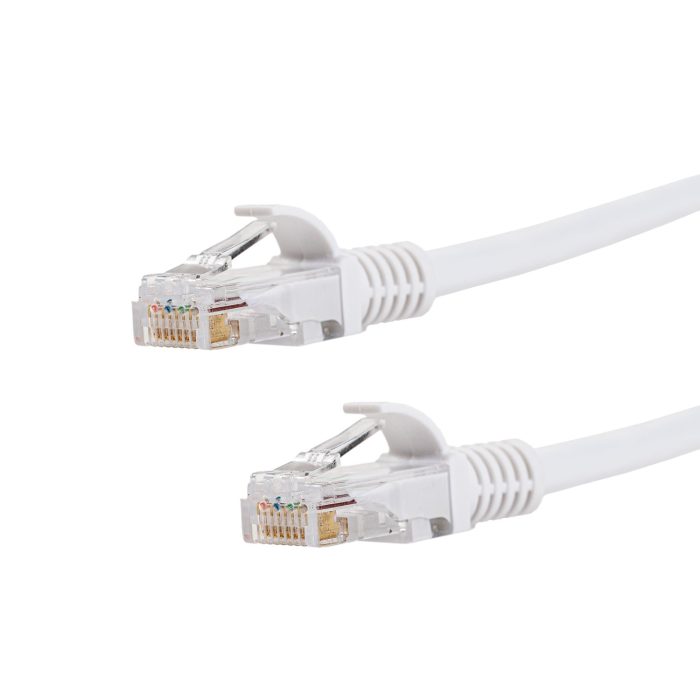 Gizzu Cat6 UTP Fly Lead Ethernet Network Cable 2m – White White