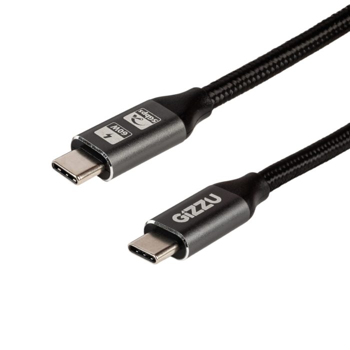 GIZZU 60W 5Gbps Type-C 1m Cable Black