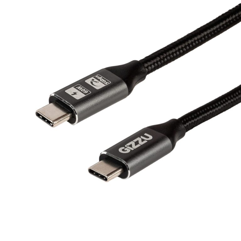 GIZZU 60W 5Gbps Type-C 1m Cable Black