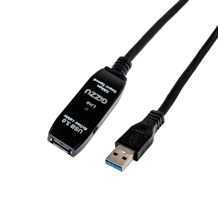 Gizzu USB3.0 Active Extension Cable 10m Black