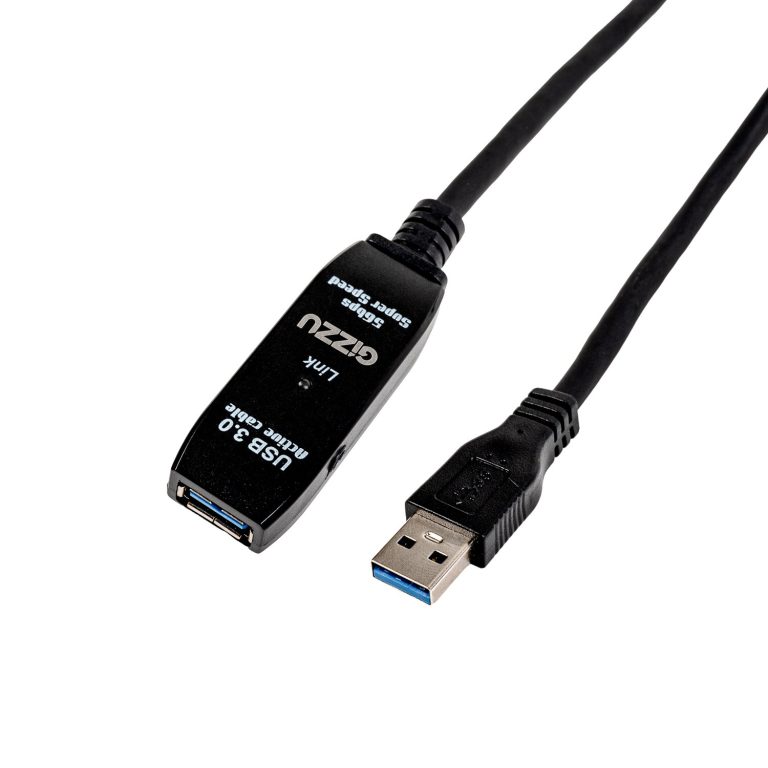 Gizzu USB3.0 Active Extension Cable 10m Black