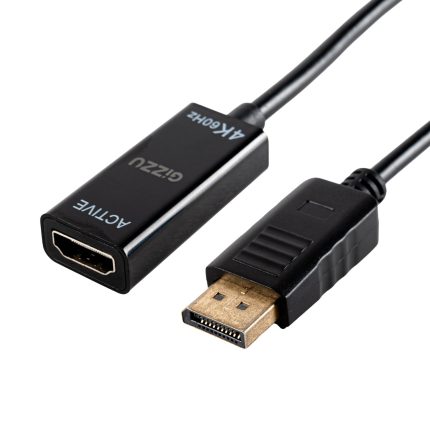 Gizzu 4K60Hz DisplayPort to HDMI Active Adapter Black