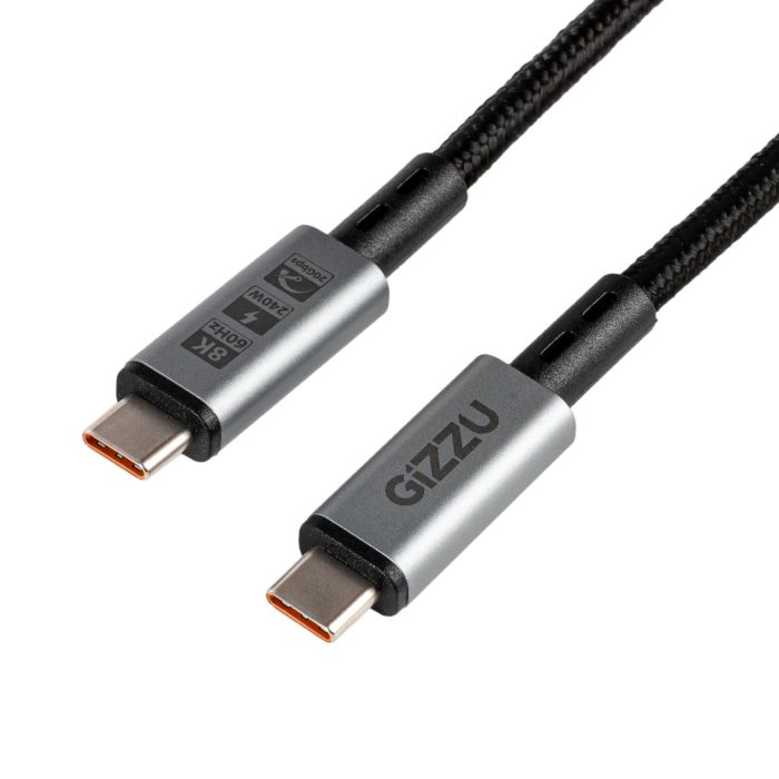 GIZZU 240W 20Gbps Type-C 1m Cable Black
