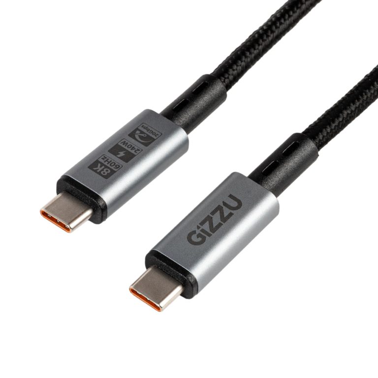 GIZZU 240W 20Gbps Type-C 1m Cable Black