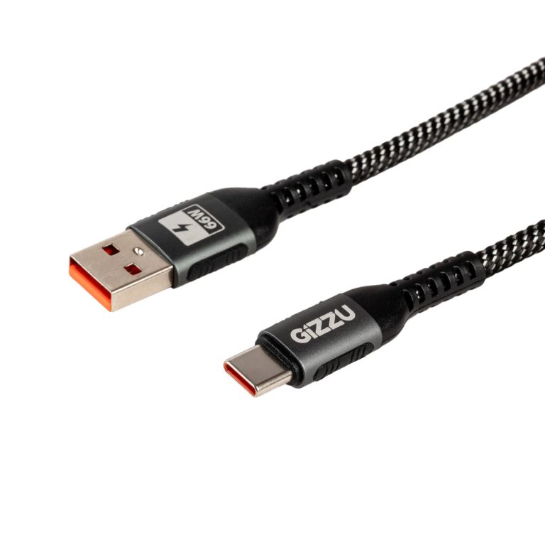 GIZZU 66W 480Mbps USB to Type-C 1m Cable Black