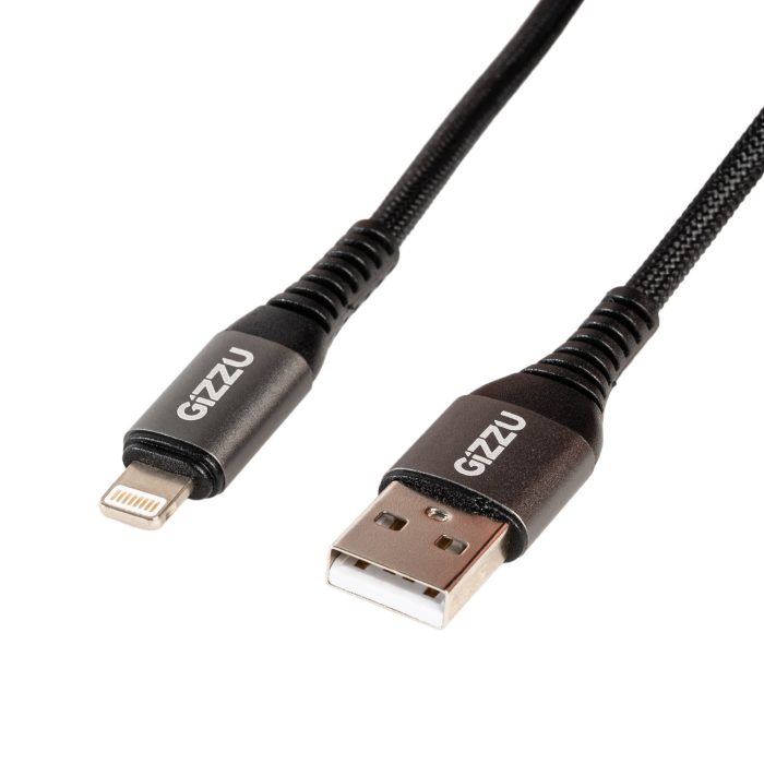 GIZZU 12W USB to Lightning 1m Cable Black