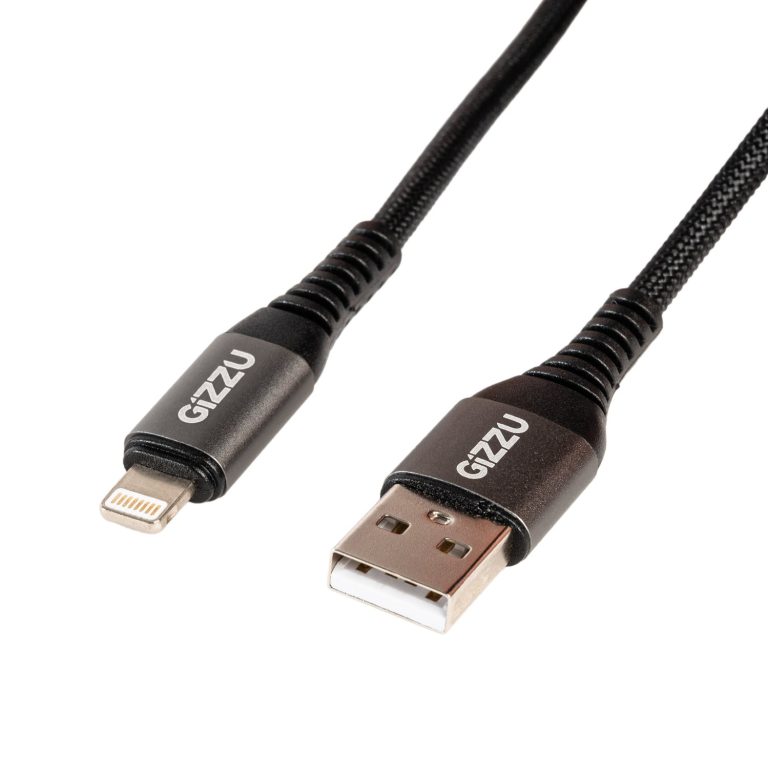 GIZZU 12W USB to Lightning 1m Cable Black